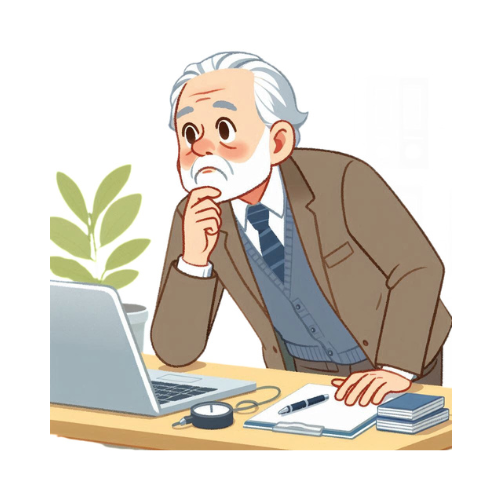 Senior szuka informacji