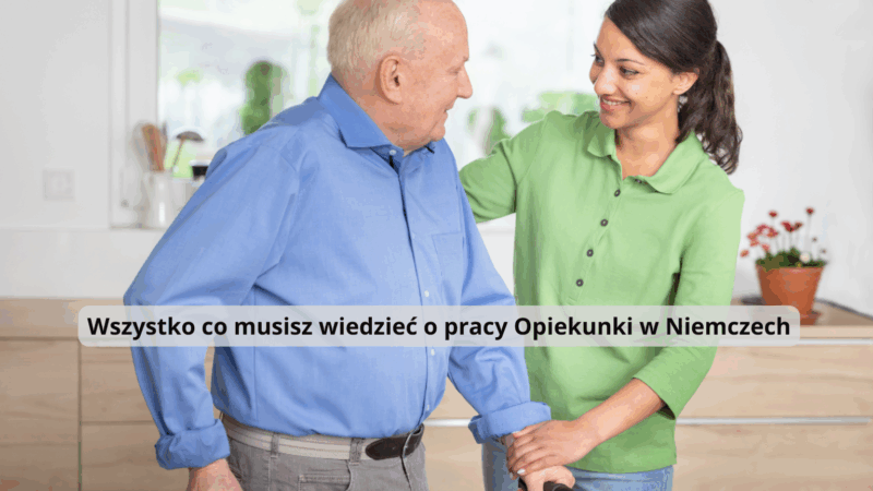 Pani pomaga starszemu panu poruszać się